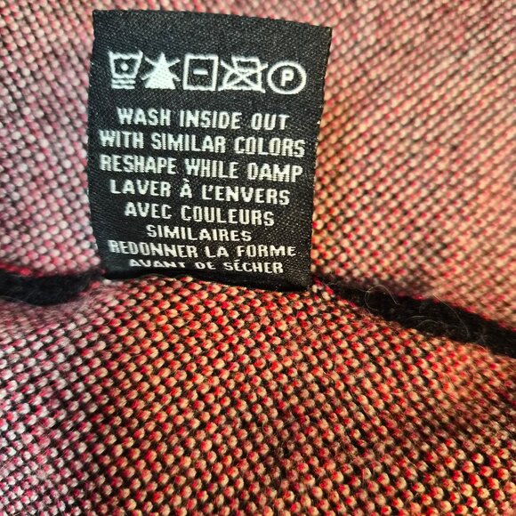 Vintage Le Château Hooded Plaid Tartan Cardigan Open Front Size M Academia Y2K - Picture 4 of 6